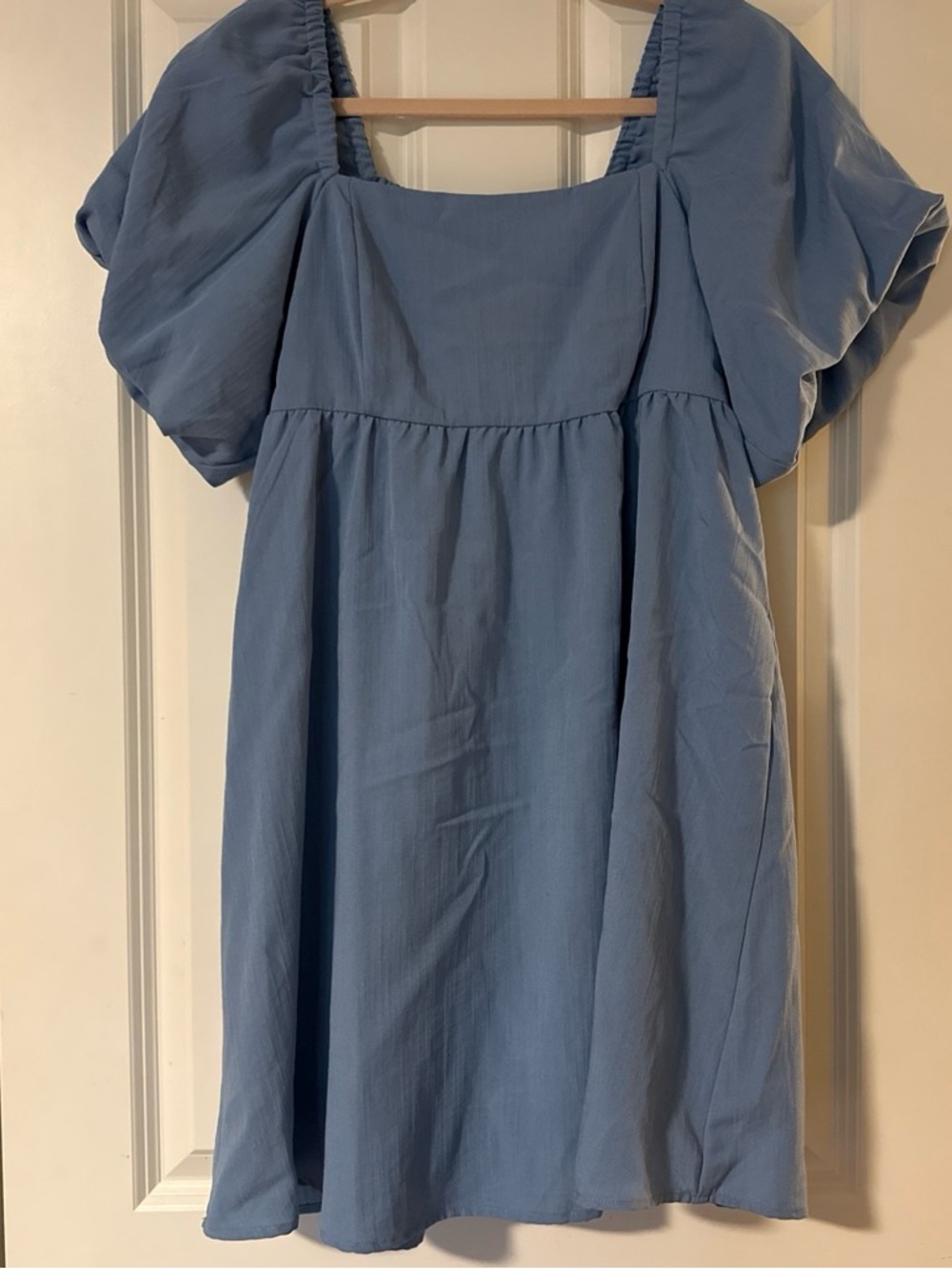 BP. Blue Puff Sleeve Babydoll Mini Dress 💙 Size L
